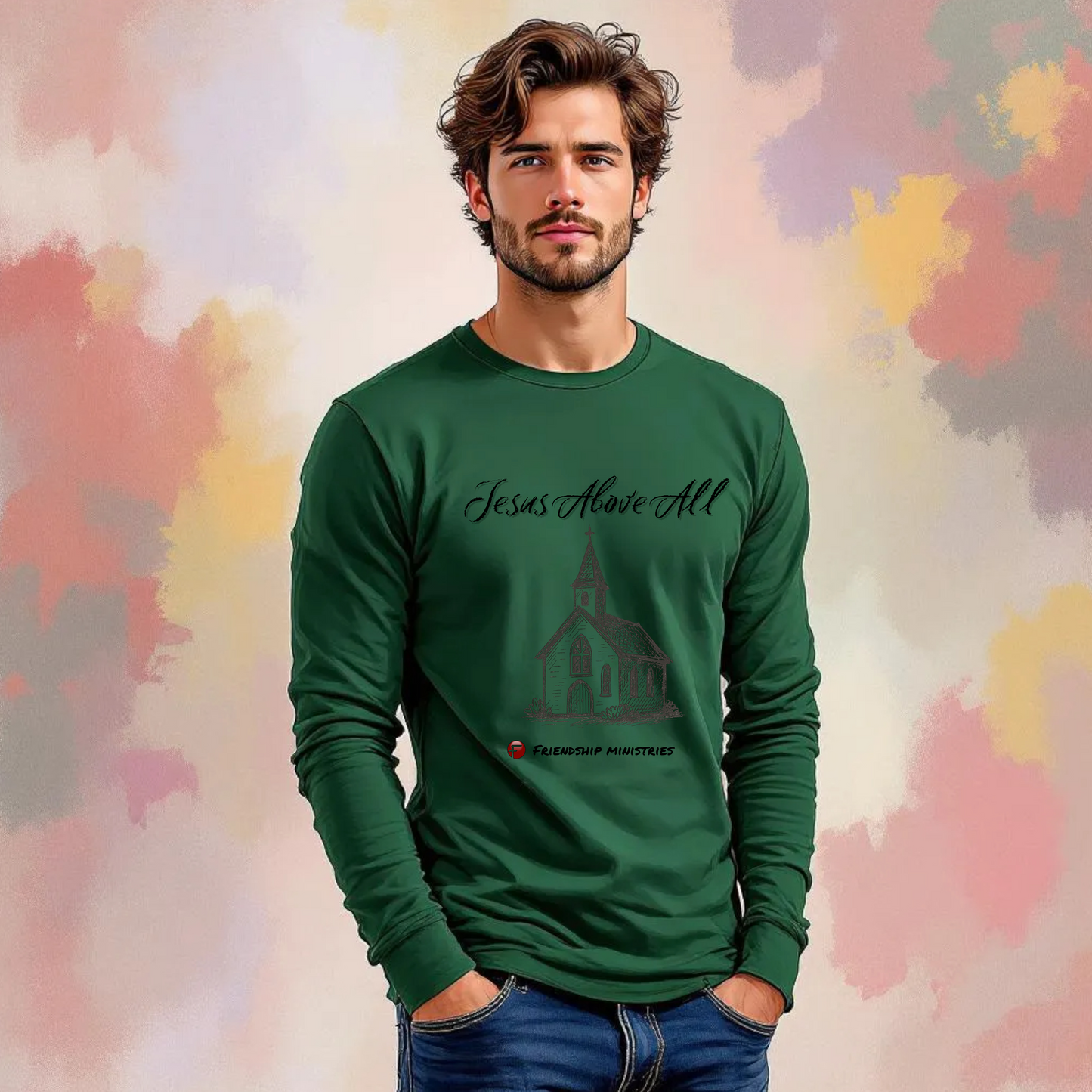 Jesus above all long-sleeve T-shirt (Copy)