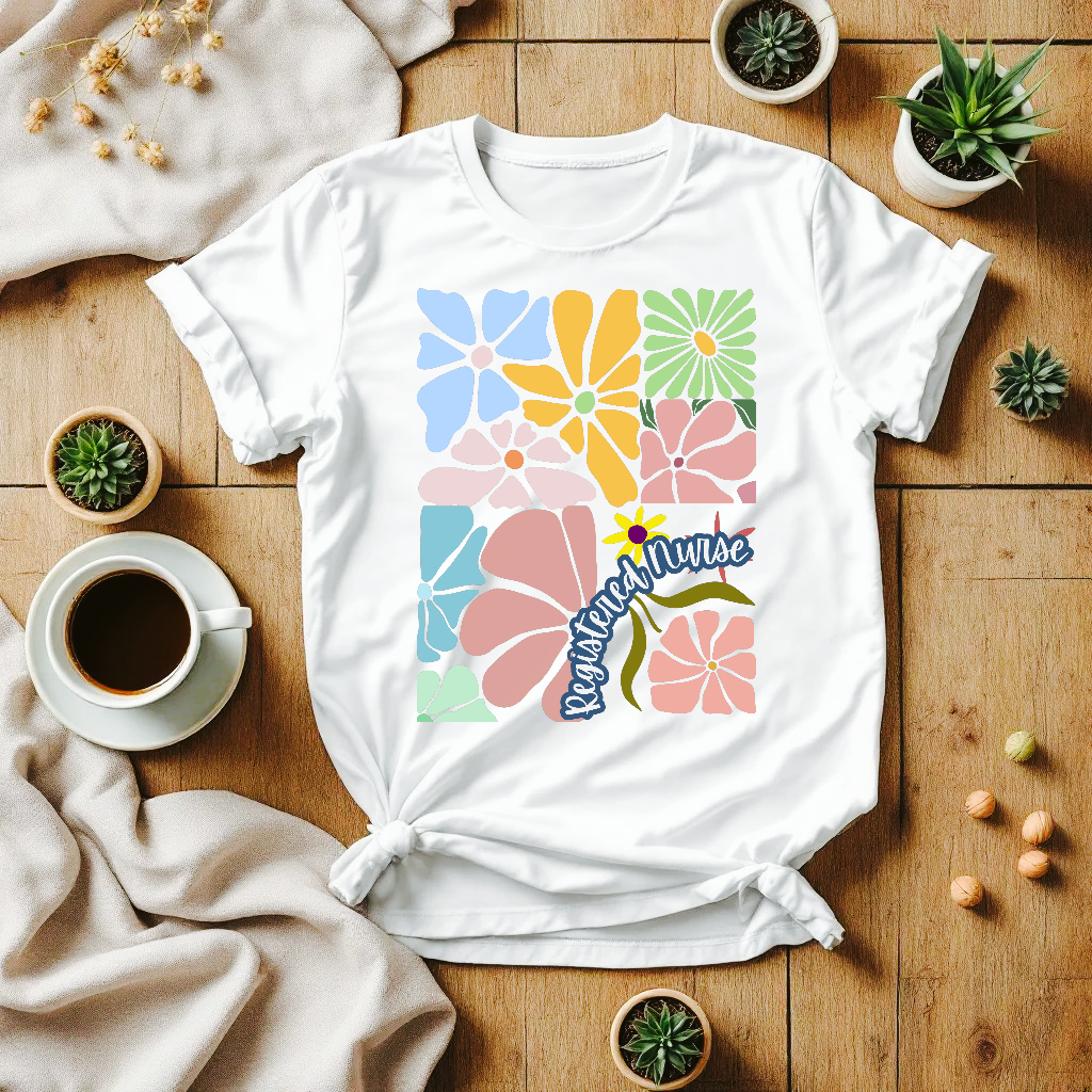 Registered Nurse BOHO Floral T-Shirt