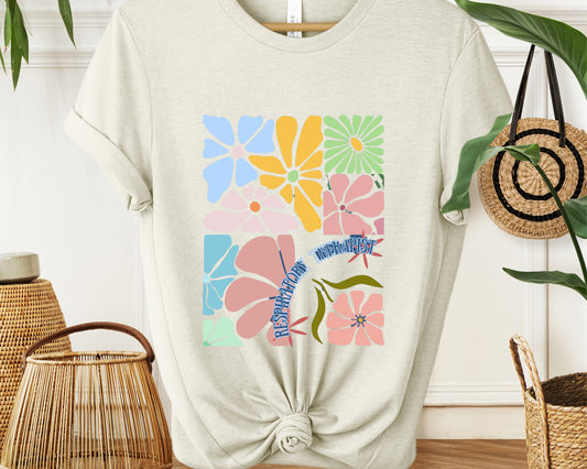 Respiratory Therapist RT Shirt in BOHO Floral