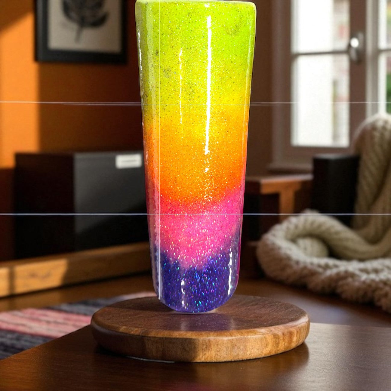 30 oz Skinny Tumbler #2- Ombre Halloween Epoxy