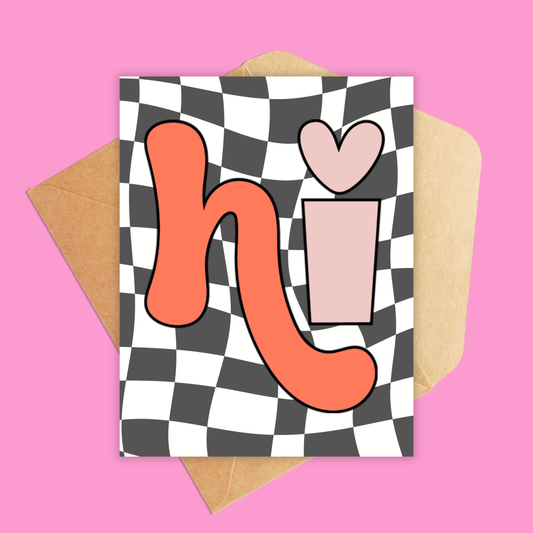 Hi Greeting Card