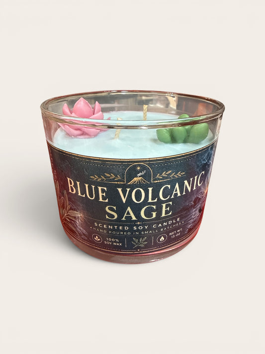 Blue Volcanic Sage Candle