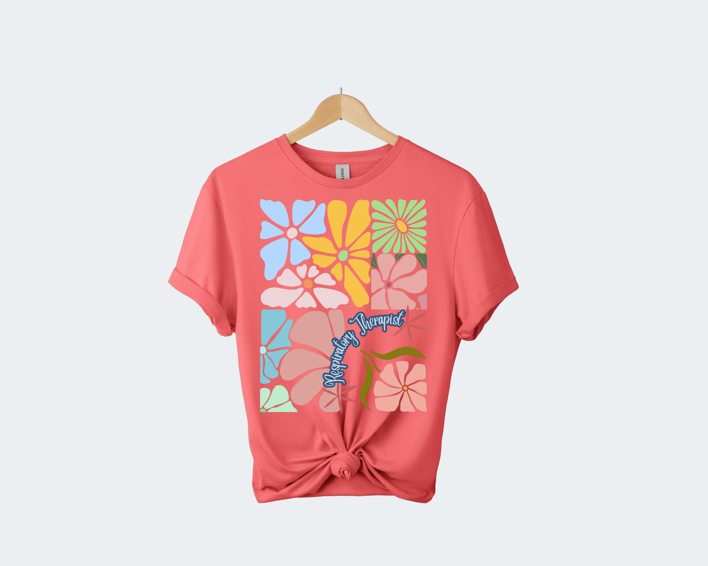 Respiratory Therapist RT Shirt in BOHO Floral