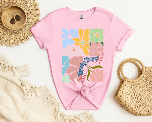 Respiratory Therapist RT Shirt in BOHO Floral