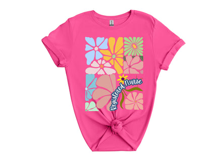 Registered Nurse BOHO Floral T-Shirt