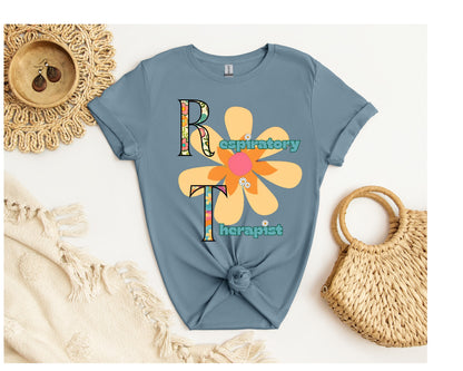 Respiratory Therapist Flowery T-Shirt
